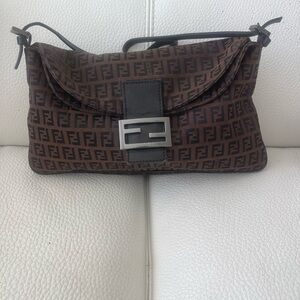 Authentic vintage Fendi Mama Baguette in iconic Zucca canvas RARE VINTAGE